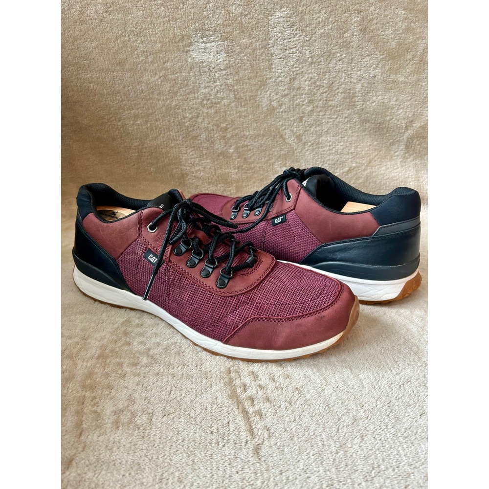 Caterpillar Mens 11 Lapaz Sneaker Merlot Lace Up Shoe Leather Upper Athletic